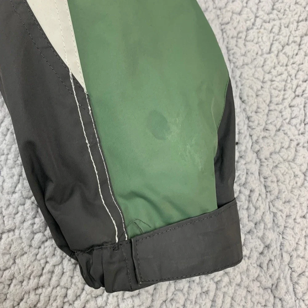Free Country‎ Jacket Boys XL 14/16 Green Colorblock Hooded FCXtreme Fleece Lined